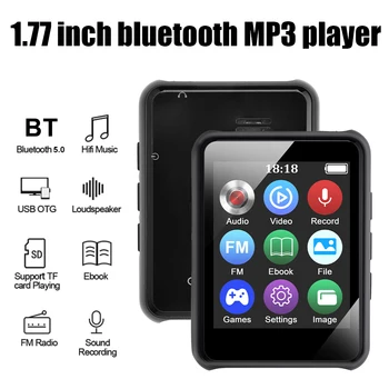 1.77 Collas Mini Bluetooth, MP3 Mūzikas Atskaņotāju, E-grāmatu, mūzikas atskaņotājs, FM Radio Ierakstīšana Full LED Ekrānu Sports Walkman Studentu Dāvanas