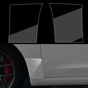 1 Pāris Auto, Skaidrs, TPU Priekšējo Durvju Paneļa Krāsa Aizsardzības Plēves Scratch Shield piemērots Tesla Model 3