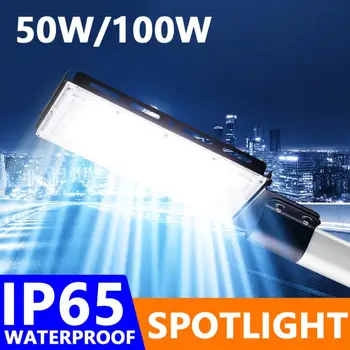 100W LED Prožektors, 220V 240V Ūdensizturīgs IP65 Āra Projektoru prožektors LED Atstarotājs Uzmanības centrā Ielas Lampas Apgaismojums
