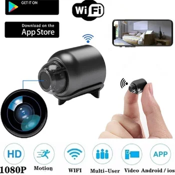 1080P HD Mini Kameras Bezvadu WiFi bezvadu Baby Uzraudzīt, Iekštelpu Drošības Uzraudzības Nakts Redzamības Videokameru, Audio un Video Ieraksti