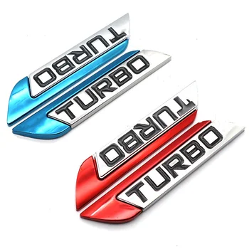 1gb 3D Metāla TURBO Turbo Aizmugures Bagāžnieka Sānu Spārnos Auto Uzlīmi, Emblēmu Žetons Uzlīmēm, Dizains Apdare Piederumi Frod