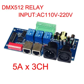 1gb Augstas Kvalitātes DMX512 Relejs 5.A*3CH DMX Kontrolieris-RELEJS-3channel Ievadi AC110V-220V Led Dekoderi Kontrolieris Bezmaksas Piegāde