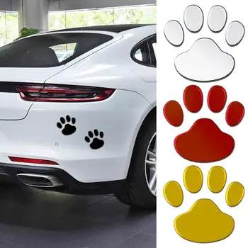 1pair/komplekts 3D Uzlīmes Ķepu Dzīvnieku Suns, Kaķis Foršs Dizains, Lāča Pēdu Nospiedumi Pēdu Decal Auto Uzlīmes Auto Motociklu