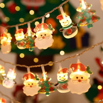 1PC Vecītis, Sniegavīrs, Ziemassvētku Eglīte Apdares Gaismas Akumulatora Barošanu Pasaku String Deg Dzīvojamā Puse Ziemassvētku Dārza Dekori