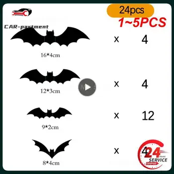 1~5GAB 13.5*14.6 CM Stilīgākais Halloween Bat Dekoru, Auto Uzlīmes, Vinila Piederumi Siluets Bufera Logu C12-1058