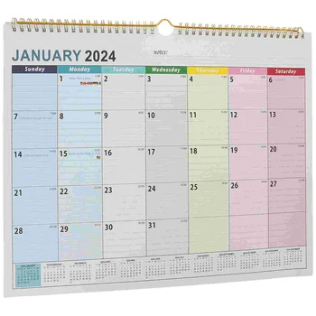 2024-2025 Sienas Kalendārs Karājas Grafiks No Jan. 2024 - Jūn. 2025 Galda Plānotājs Jauno Gadu Mājās, Birojs