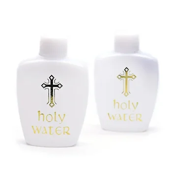 2024 Jaunu 60ml Katoļu Pudeli Lourdes Ūdens Pudele Tukša Svētais Ūdens Pudeli Katoļu Ceļojumu Izmērs, Zelta Krustu Tur Konteineru