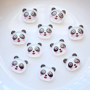 30Pcs Jaunu Mini Cute Maz Panda ar Plakanu Aizmuguri Sveķu DIY Scrapbooking Rotaslietas, Amatniecības Apdare Accessorie