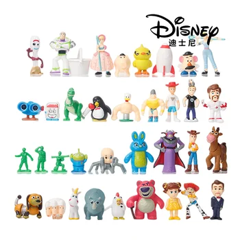 36pcs Disney Rotaļlietu Stāsts 4 Rīcības Mini Attēls Koksnes Jessie Buzz Lightyear Forky Anime Statuetes Modelis Rotaļlietas Lelle Apdare Bērniem Dāvanu