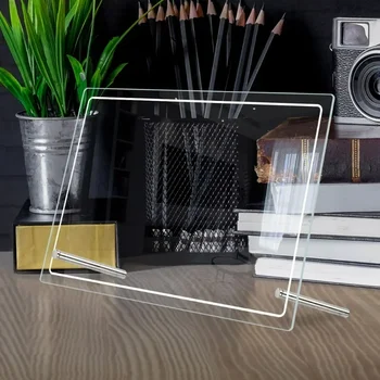 3D Caurspīdīga Akrila Darbvirsmas Tāfeles Atgādinājums Valdes Office Memo un Rakstīt ar Izdzēšami Funkcija
