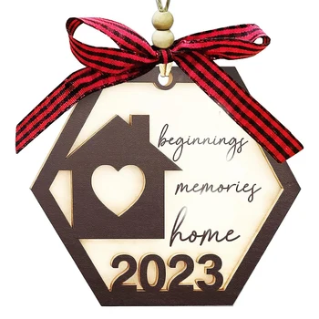 3Pcs Mājas Rotājumu 2023, Māja Sasilšanas Dāvanas, Mājās, Mājās, Dāvanu Pirmā Ziemassvētku Mājas Rotājumu 2023 Viegli Izmantot