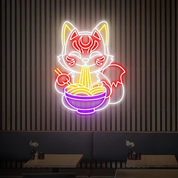 Anime Ramen Neona Zīme Japāņu Nūdeles LED Neona Zīmes Pasūtījuma Restorānu Virtuves Nakts Gaisma Ātri, Pārtikas Veikals, Neona Sienas Dekori