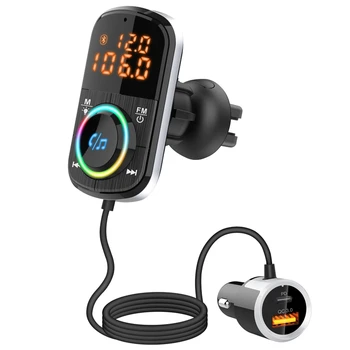 Automašīnas FM Raidītājs Bluetooth 5.0 MP3 Atskaņotāju Auto Radio Adapteris PD3.0 USB Auto Lādētāju vai Automašīnas Brīvroku Komplekts
