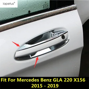 Automašīnu Durvju Rokturi Bļodā Apdare Vāka Apdare Priekš Mercedes Benz GLA 220 X156 2015. gadam - 2019 ABS Chrome Piederumi Ārējie Pielāgošanas Komplekts