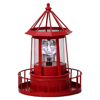 Big Deal LED Saules enerģijas Bāku, 360 Grādu Rotējoša Lampas Pagalma Apdare Ūdensizturīgs Dārza Torņi Statuja Gaismas