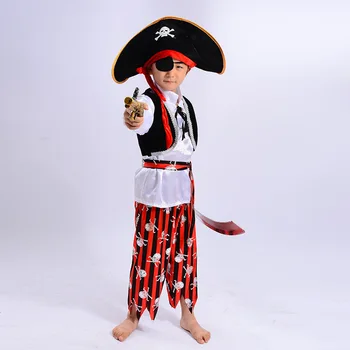 Bērnu Pirātu Cosplay Kostīms Bērniem, Pirātu Tērpi Halloween Karnevāla Puse Kleita preces par Zēnu un Meiteni