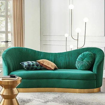 Dzīvojamās istabas mēbeles moderna dizaina koka kariete lounge mēbeļu auduma dīvāns dzīvojamā istabā dīvāns
