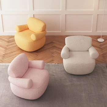 Eiropas Dizaineris Auduma Viesistabas Krēsli Luksusa Atpakaļ Vienu Dīvāns Vienkāršs Brīvā Laika Pavadīšanas Slinks Dīvāns Krēsls Sillas Mājas Mēbeles