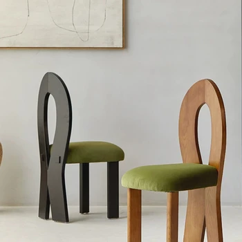 Franču retro ēdamistabas krēsls, Ziemeļvalstu dizaineru sirēna galda, krēslu atpakaļ, modernā un minimālisma viduslaiku masīvkoka krēslu