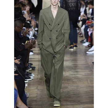 Jauno Modes Vīriešu Uzvalku High Street Divrindu Iecirtums Atloks Ikdienas Tērps Vīriešiem, Augstas Kvalitātes Lina Pasūtījuma Uzvalks, 2 Gabals 2023