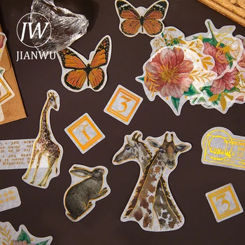 JIANWU 40 Loksnes Vairāk Nekā Rozes Sērijā Vintage Butterfly Ziedu Dekori Materiālu Uzlīmes Creative DIY Vēstnesis Kolāža Kancelejas preces