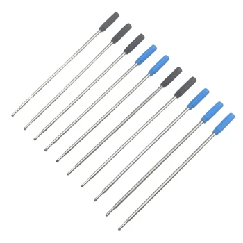 Lodīšu Pildspalva Piepildīt Metāla 115mm Eļļas bāzes Pildspalvu atkārtotas Uzpildes flakoni, jo Zila/Melna Pildspalva Uzpilde (iepakojumā 10) H7EC