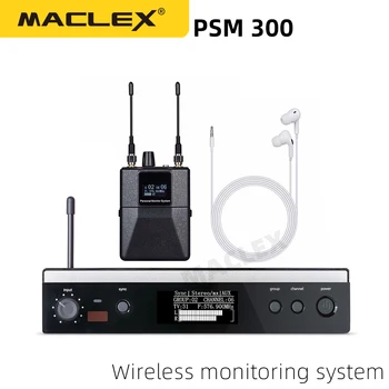 Maclex PSM300 austiņu Monitoringa Sistēmas Posms Personas Bezvadu Ausu Monitoru Datumi 500MHz 100mW 24-Bitu Procesors Audio
