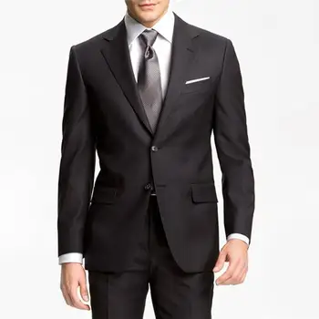 Melns Vīriešu Uzvalki Formālas Biznesa Kāzu Uzvalki Vīriešiem Labākais Cilvēks Žakete Līgavainis Valkā Tuxedos Slim Fit Kostīmu Homme Mariage