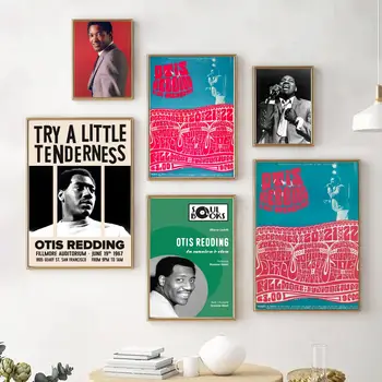 Otis Redding Dziedātāja Plakātu Dekoratīvās Glezniecības Audekla Plakāta Sienas Mākslas Dzīvojamā Istaba Plakāti Guļamistaba Krāsošana