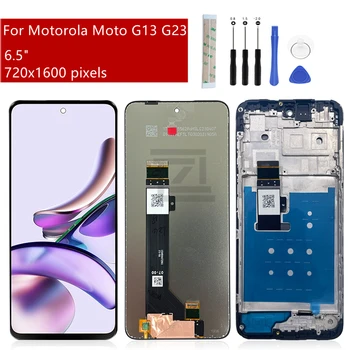Par Motorola Moto G23 LCD Displejs, Touch Screen Digitizer Montāža Moto G13 Displejs, Rezerves Daļas, Remonts