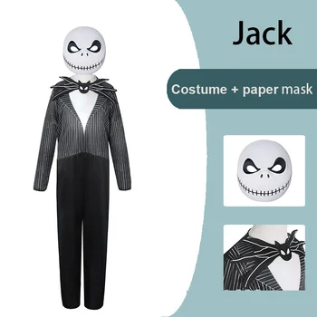 Pusaudži Murgs Pirms Ziemassvētkiem Jack Skellington Halloween Jack Maska Cosplay Tērpu Mazulis, Zēns Karnevāls Bērniem Apģērbs
