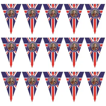 Savienības Jack Stērste Banner 2023 King Charles III Banner Kronēšanas Trīsstūris Karogi, United Kindom Karalis Kārtas