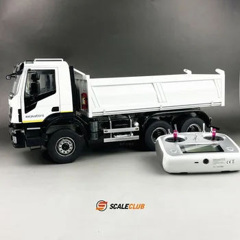 Scaleclub Modelis 1/14 Pilna Metāla Iveco 6x6 Hidrauliskās Dump Truck RTR Spēlēt Tamiya Lesu Rc Pašizgāzējs Piekabe