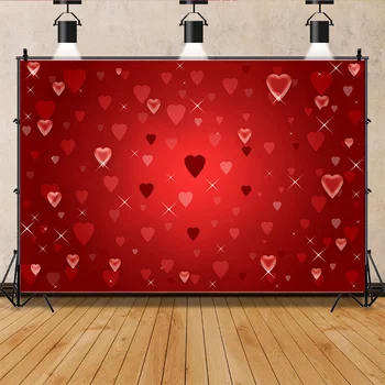 SHUOZHIKE Valentīna Diena Fotogrāfija Backdrops Aksesuārus Bokeh Rožu Kāzu Sarkana Sirds Gaismas Konfektes, Mīlestības Apskāviens Fona AL-28