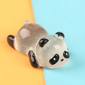 Svelme 5gab Gaismas Rotājumi Ainavu Cute Mini Mājas Skaitļi Tumsā Sīkām Mikro Rotā DIY Amatniecības Sveķu Pandas