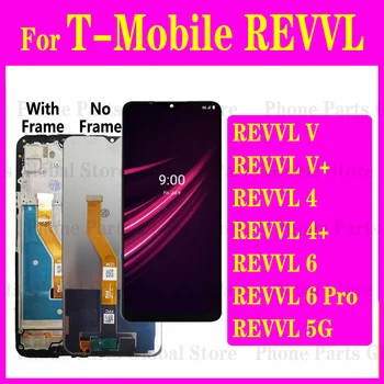 T-Mobile REVVL V Plus V+ LCD Ar Kadru 4 4+ 6 Pro 5G Displeja Ekrānā Pieskarieties Digitizer Montāža 5007W 5062Z T790W Nomaiņa