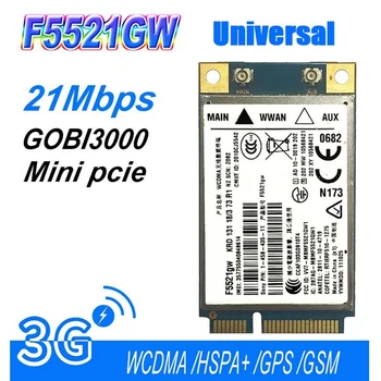Universālā F5521GW WWAN Karti+ 2Xantenna Gobi3000 HSPA MALAS 21Mbps 3G WWAN Karti WANL WCDMA