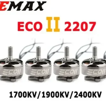 Upgrated Emax ECO II Sērija 2207 1700/1900/2400KV 3-6S Brushless Motors 4mm Gultņu Vārpstu par RC Dūkoņa Quacopter FPV Sacīkšu