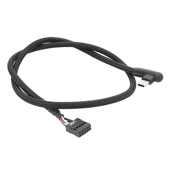 USB 9Pin uz C Tipa Kabeli Anti Aizsargs Acu Līnija, kas Uzlabo Stabilitāti un Ātrumu 60CM 594A