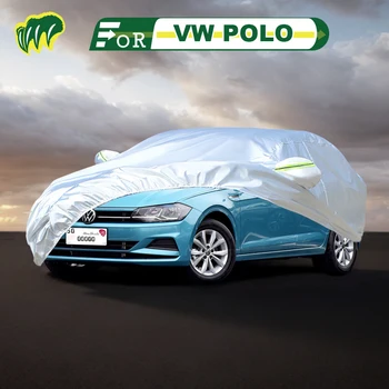 VW POLO Plus Hečbeks Auto Segtu Ūdensizturīgs Āra Vāciņu, Saule, Lietus Aizsardzība, ar Slēdzeni un Durvju Rāvējslēdzēju