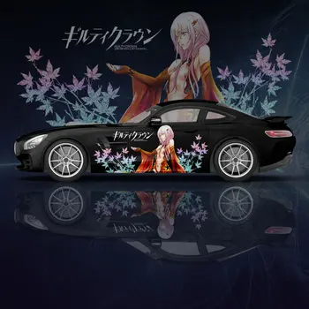 Yuzuriha Inori Sexy Anime Meitene 2gab Auto Uzlīmes, Universāls Lielu Automašīnu Decal Auto Uzlīme par Univers Auto Uzlīmes