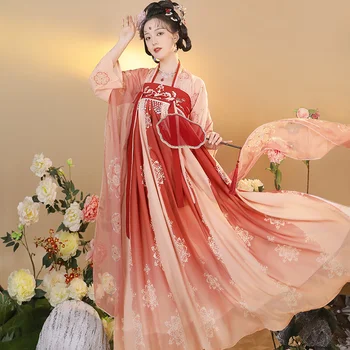 Ķīniešu Stilā Hanfu Red Cosplay Kostīmi Dresse Sievieti Posmā Valkā Deju Hanfu Kleitu Izlaiduma Balli Oficiālu