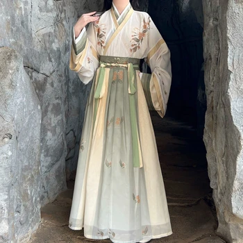 Ķīniešu Tradicionālā Tautas Deju Kostīms Sieviešu Seno Hanfu Kleita Austrumu Stila Dziesmu Dynasty Deju Apģērbu Princese Apģērbs